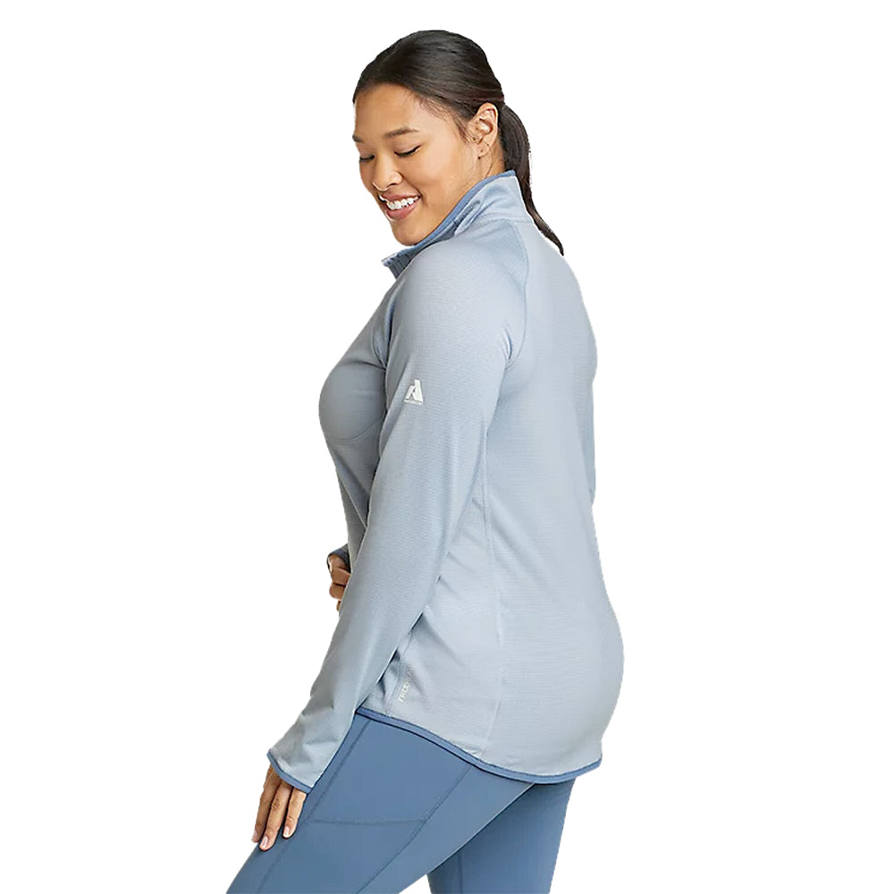 ABRIGO CON ZIPER PARA MUJER FLEECE HIGH ROUTE EDDIE BAUER-BLUE SMOKE