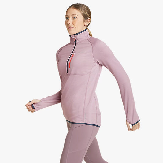 ABRIGO CON ZIPER PARA MUJER FLEECE HIGH ROUTE EDDIE BAUER-DUSTY IRIS