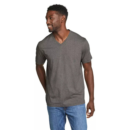 CAMISETA EDDIE BAUER LEGEND WASH CUELLO V - GRIS DK CHARCOAL