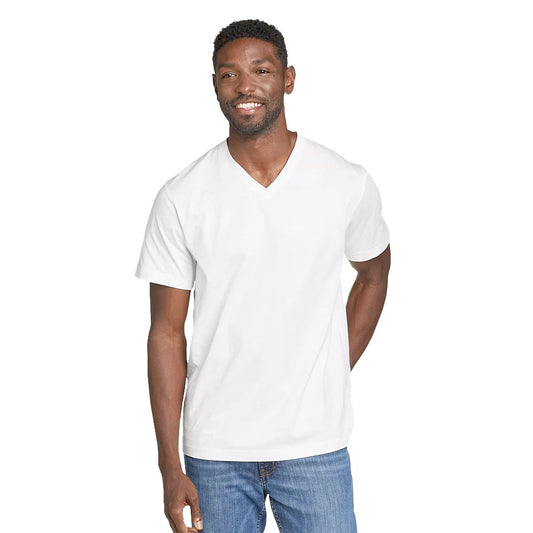 CAMISETA EDDIE BAUER LEGEND WASH CUELLO V - BLANCO