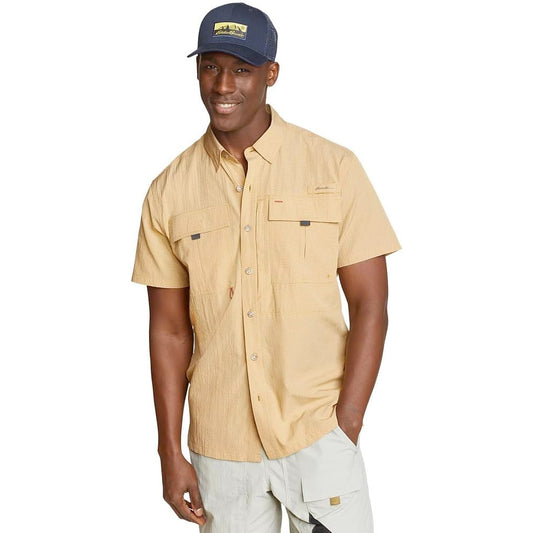 CAMISA MANGA CORTA HOMBRE GUIDE 2.0 EDDIE BAUER - AMARILLO ALASKA GOLD