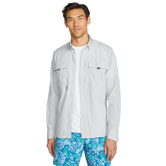 CAMISA EDDIE BAUER MANGA LARGA GUIDE 2.0 - Light Grey