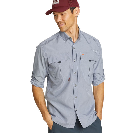 CAMISA EDDIE BAUER MANGA LARGA GUIDE 2.0 - AZUL