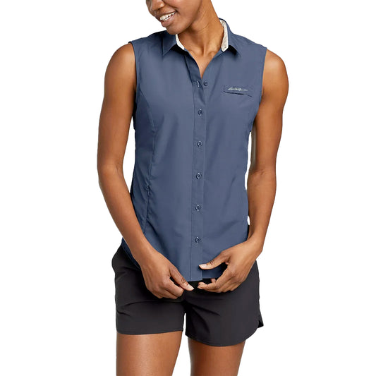 CAMISA SIN MANGAS MUJER PRO FIELD ADVENTURER EDDIE BAUER - Azul