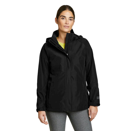 JACKET IMPERMEABLE MUJER PACKABLE RAINFOIL EDDIE BAUER - Negro