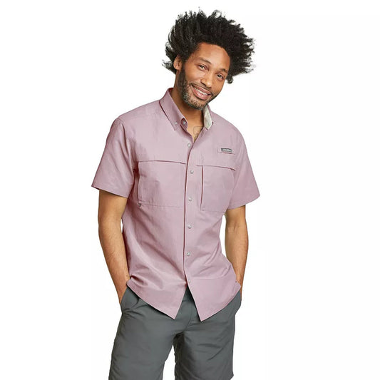 CAMISA MANGA CORTA PARA HOMBRE RIPSTOP GUIDE EDDIE BAUER - LILA LT PLUM