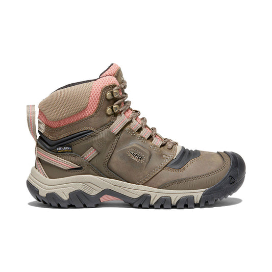 BOTA IMPERMEABLE PARA MUJER RIDGE FLEX MID - TIMBERWOLF/BRICK DUST