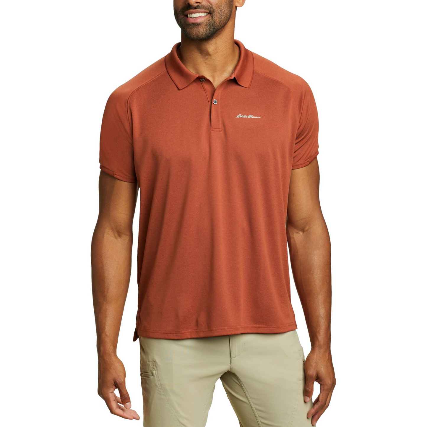 Camisa Polo Resolution Pro Eddie Bauer Naranja | Outdoor Adventure Colombia