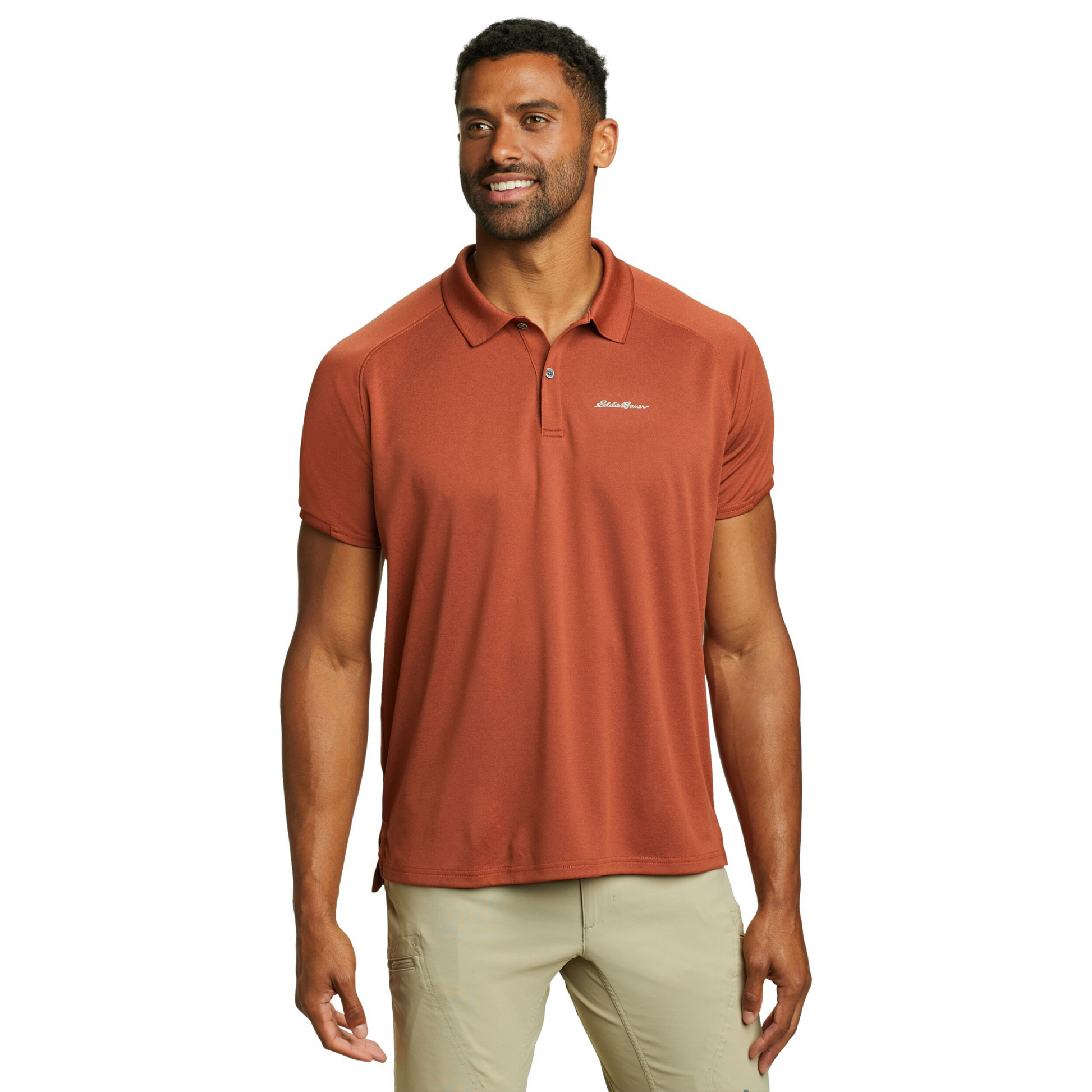 Camisa Polo Resolution Pro Eddie Bauer Naranja | Outdoor Adventure Colombia