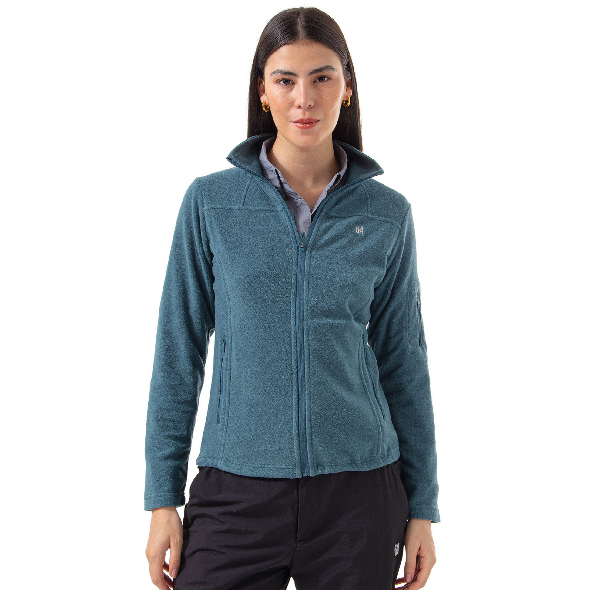 Chaqueta Polar OA Irazu Mujer Verde | Outdoor Adventure Colombia