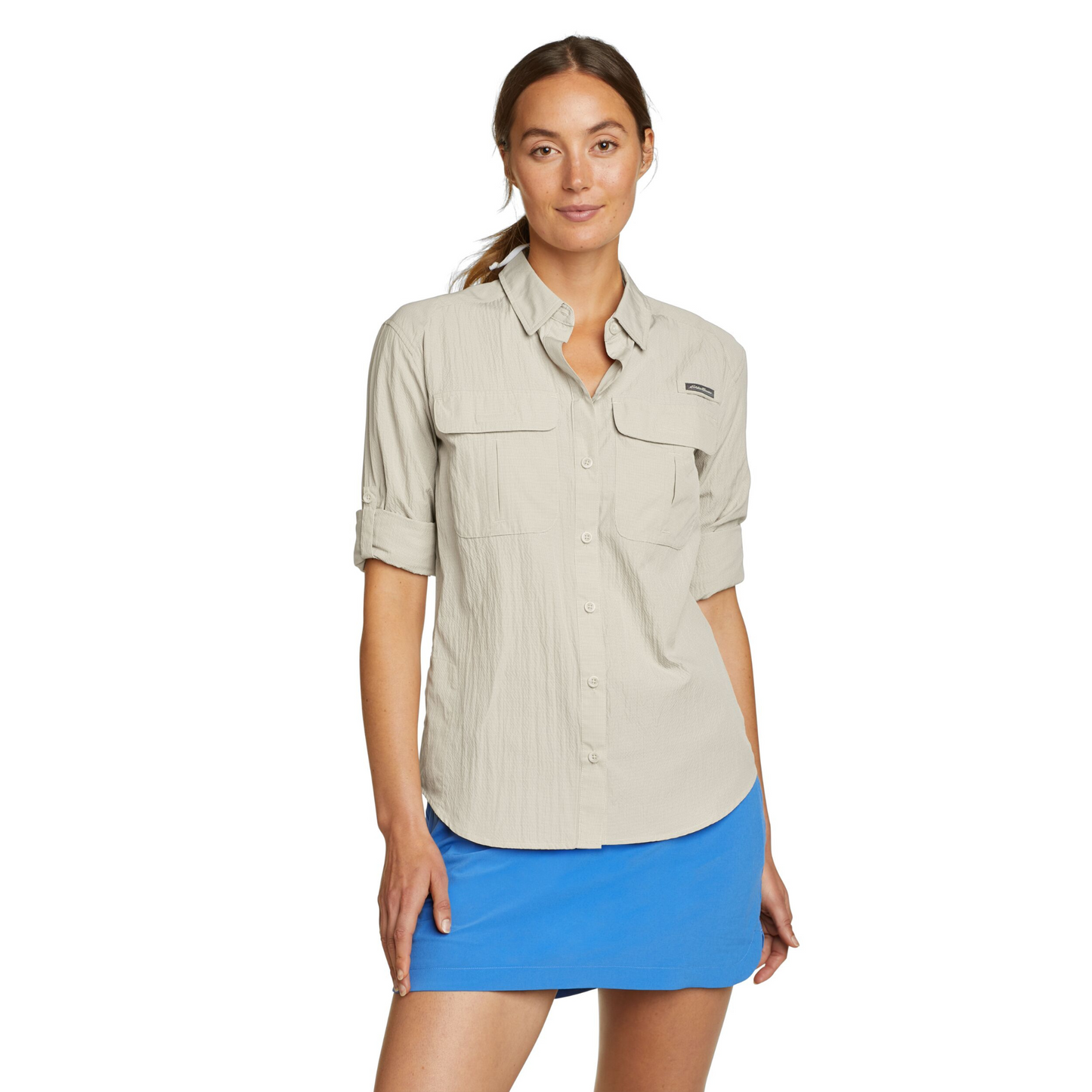 Camisa Eddie Bauer Mujer Guide UPF Field Kakhi | Outdoor Adventure Colombia