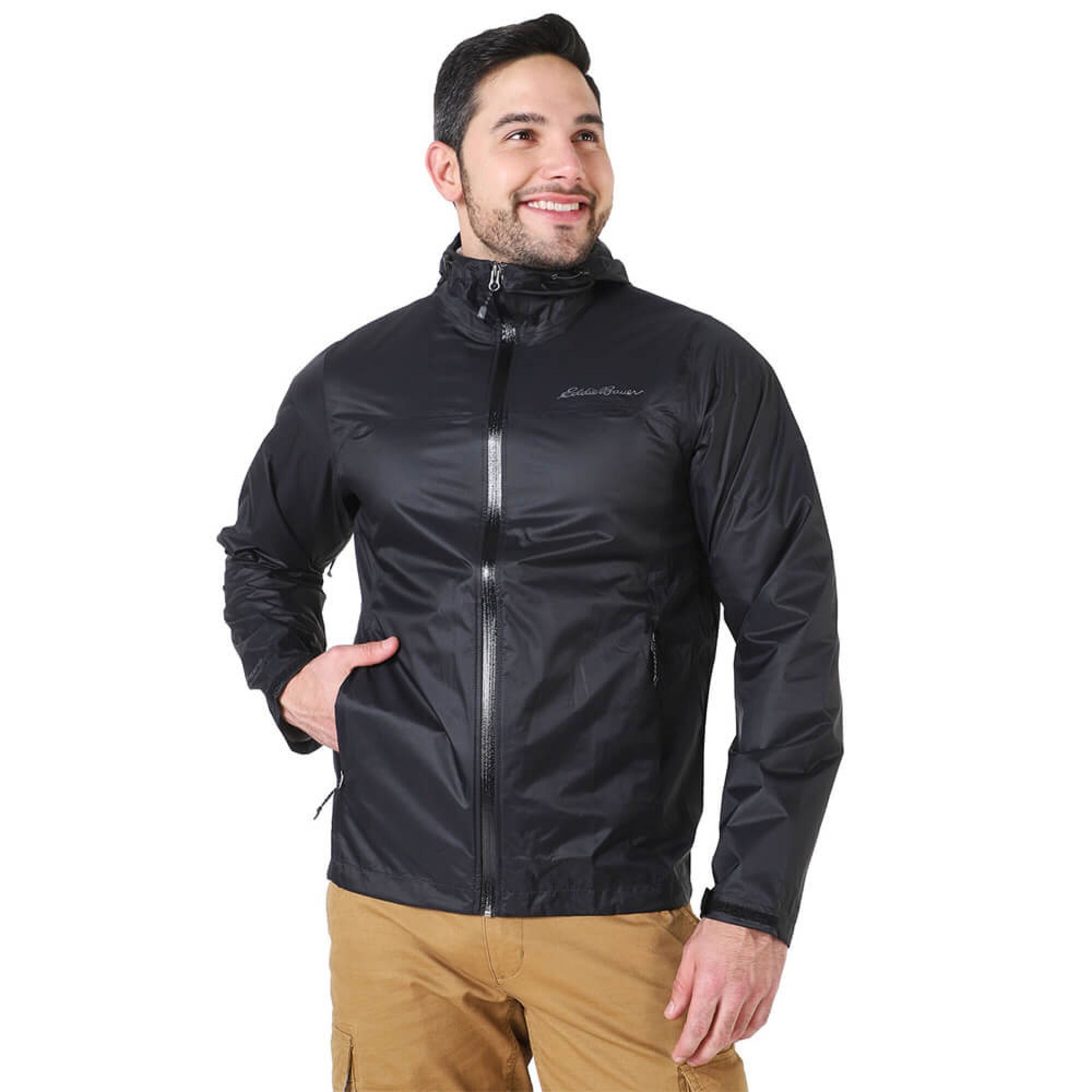 JACKET IMPERMEABLE PARA HOMBRE EDDIE BAUER CLOUD CAP - NEGRO#NEGRO