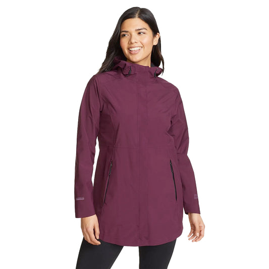 JACKET IMPERMEABLE PARA MUJER EDDIE BAUER CLOUD CAP - DARK PLUM