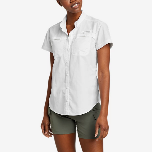 CAMISA MUJER ADVENTURER PRO FIELD MANGA CORTA / EDDIE BAUER - Blanco