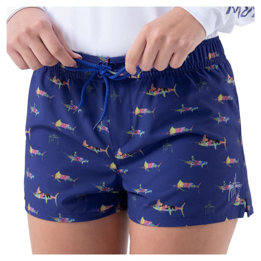 SHORT PARA MUJER GUY HARVEY WILD LIFE - ESTATE BLUE#ESTATE BLUE