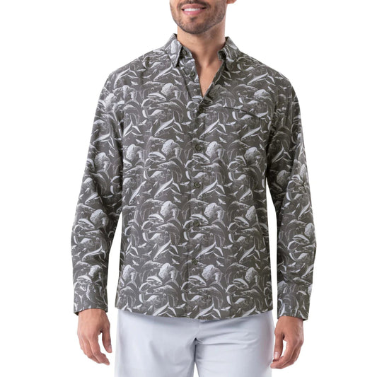 CAMISA MANGA LARGA PARA PESCA DIVE HARVEY - CHARCOAL