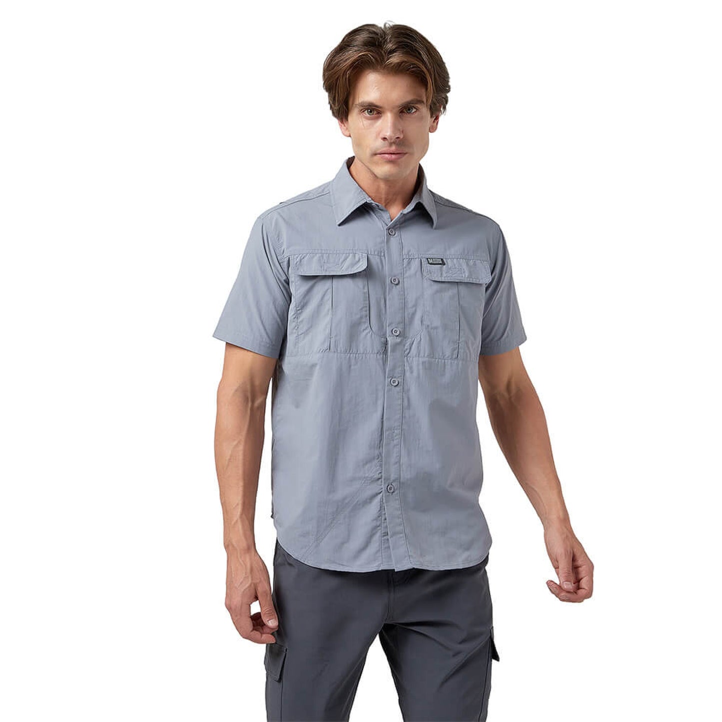 CAMISA DE HOMBRE GAMBOA SS / OUTDOOR ADVENTURE#Gris