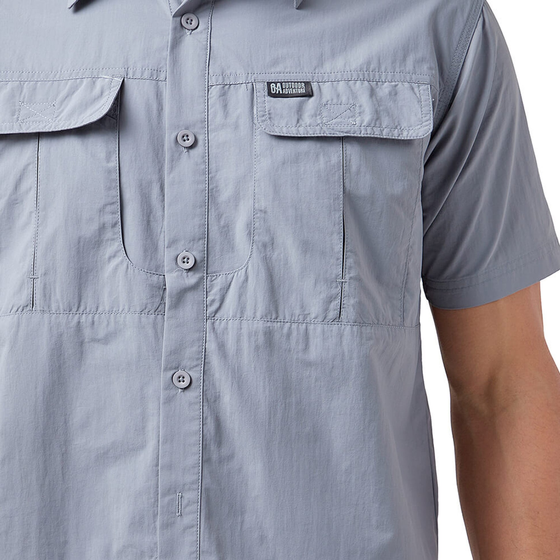 CAMISA DE HOMBRE GAMBOA SS / OUTDOOR ADVENTURE#Gris