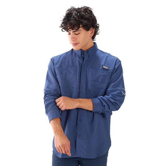 CAMISA HOMBRE SAMARA MANGA LARGA / OUTDOOR ADVENTURE - Azul