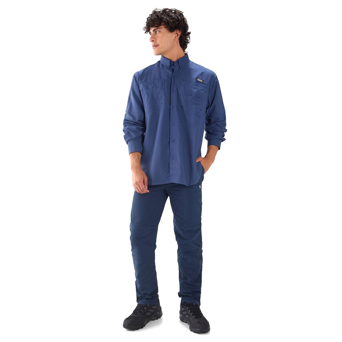 CAMISA HOMBRE SAMARA MANGA LARGA / OUTDOOR ADVENTURE - Azul