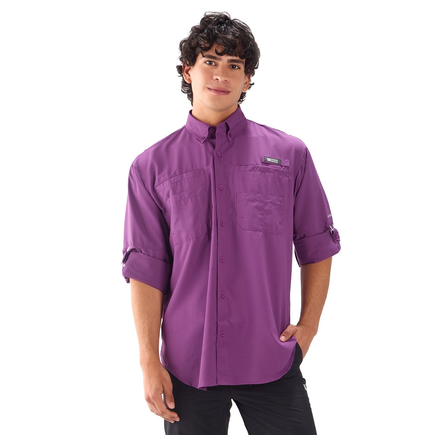 CAMISA HOMBRE SAMARA MANGA LARGA / OUTDOOR ADVENTURE - Morado