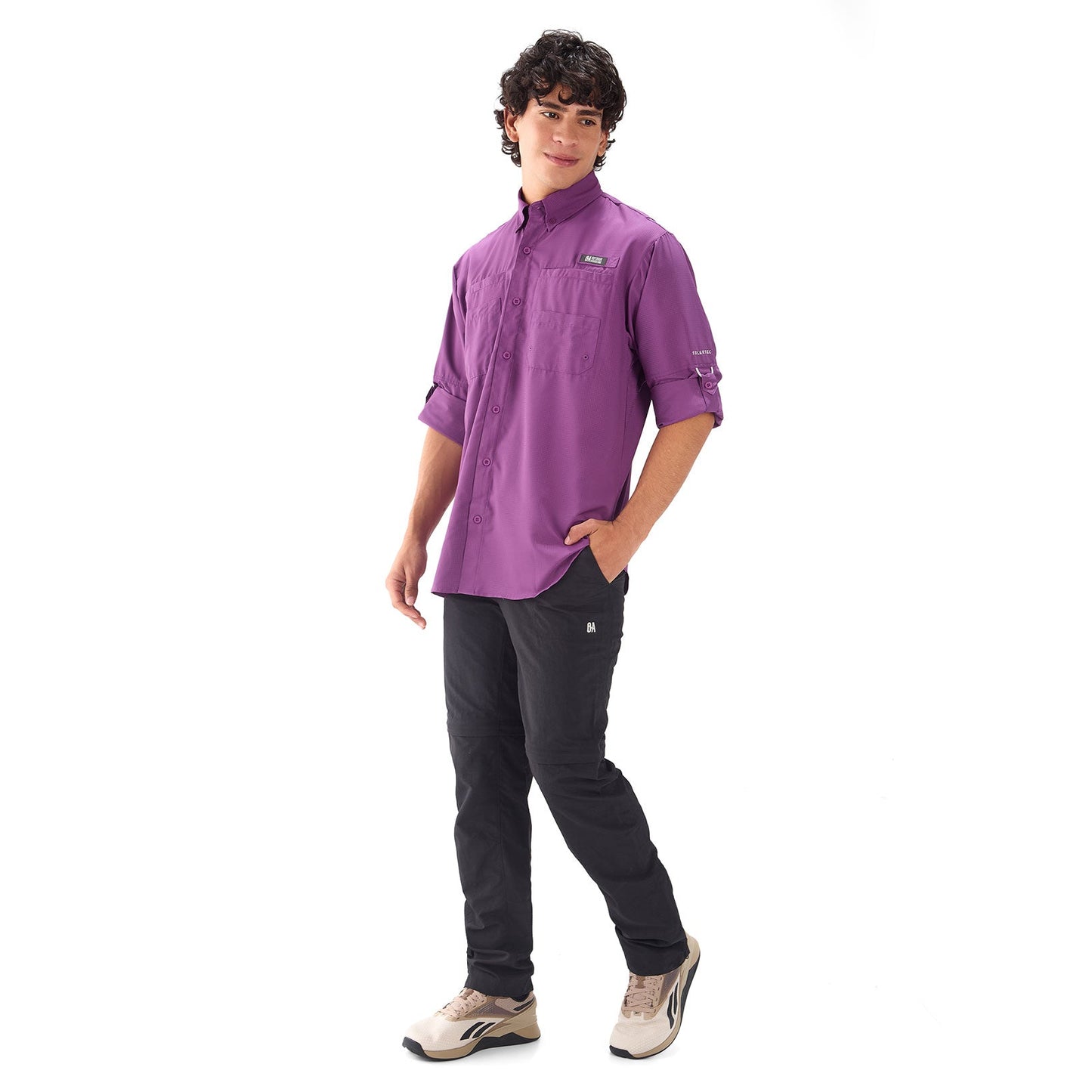 CAMISA HOMBRE SAMARA MANGA LARGA / OUTDOOR ADVENTURE - Morado