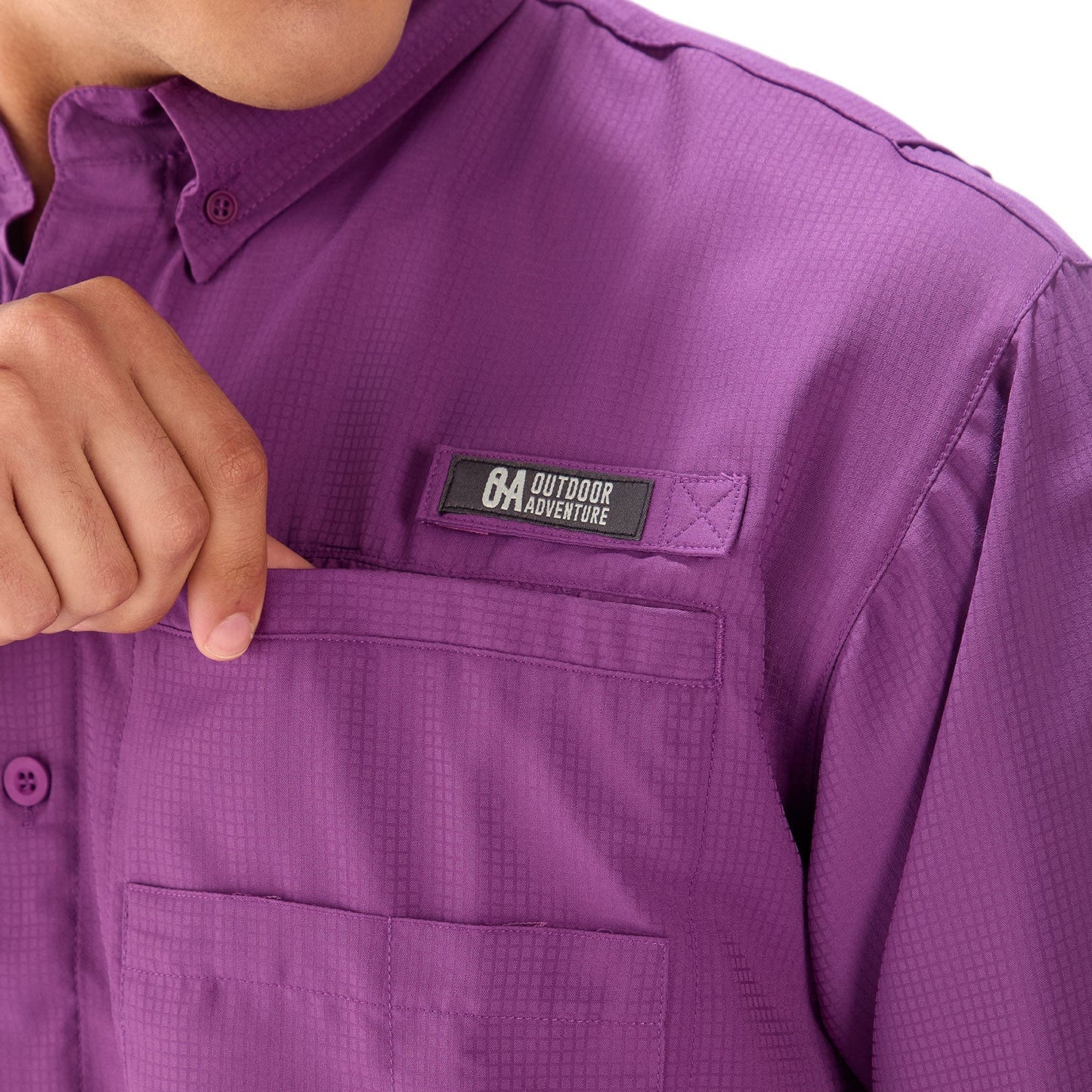 CAMISA HOMBRE SAMARA MANGA LARGA / OUTDOOR ADVENTURE - Morado