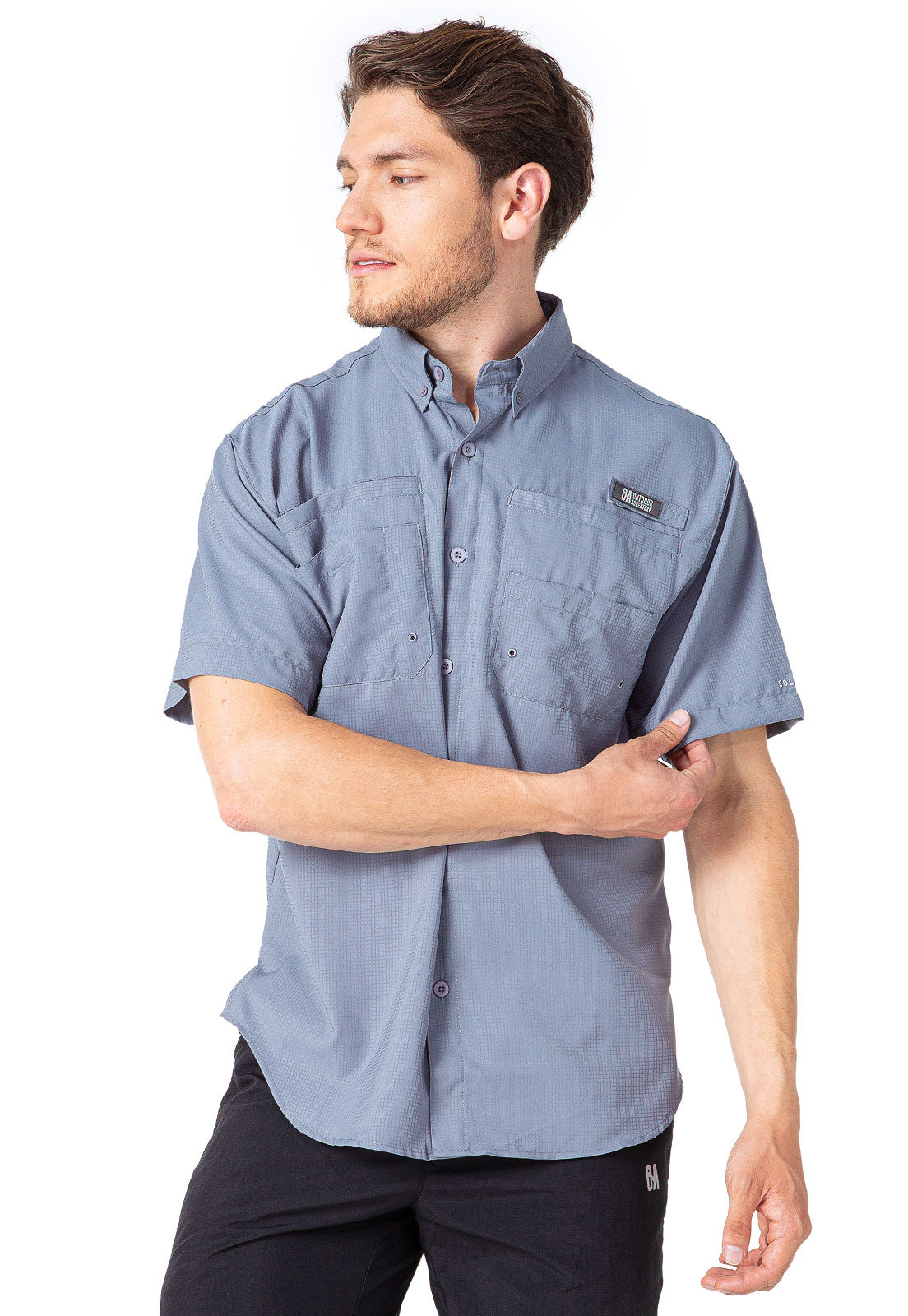 CAMISA HOMBRE SAMARA MANGA CORTA / OUTDOOR ADVENTURE - GRIS