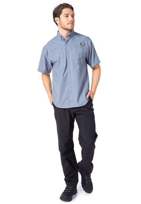 CAMISA HOMBRE SAMARA MANGA CORTA / OUTDOOR ADVENTURE - GRIS