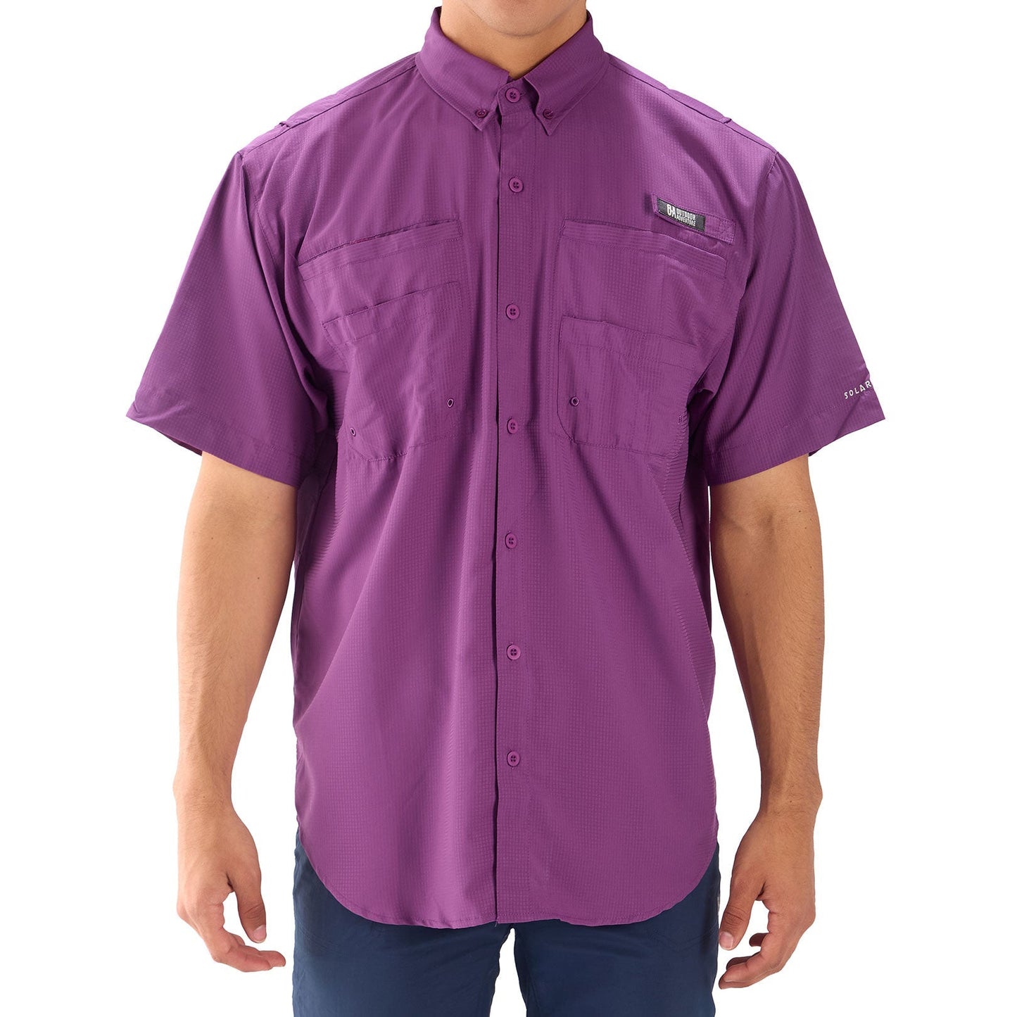 CAMISA HOMBRE SAMARA MANGA CORTA / OUTDOOR ADVENTURE - Morado