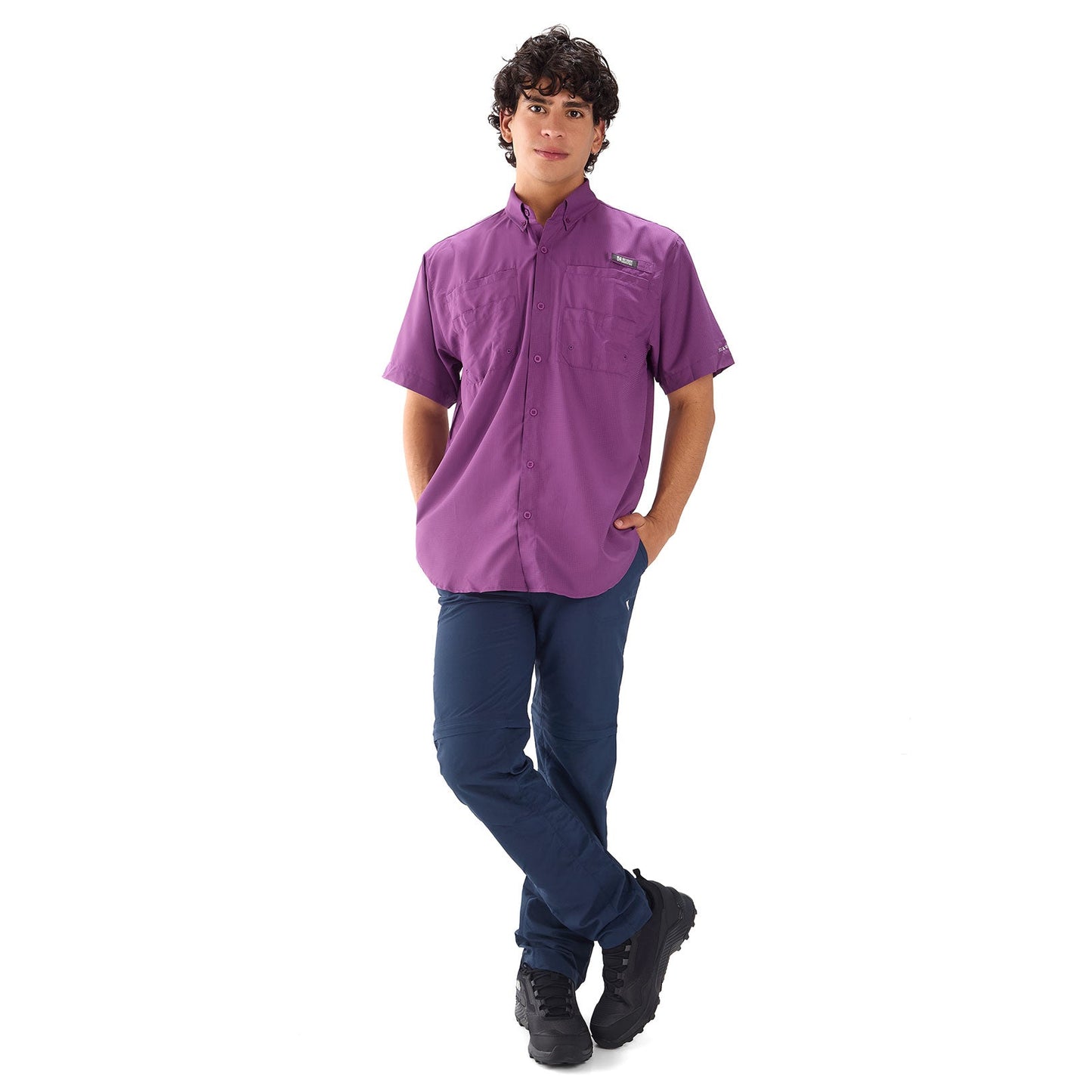 CAMISA HOMBRE SAMARA MANGA CORTA / OUTDOOR ADVENTURE - Morado