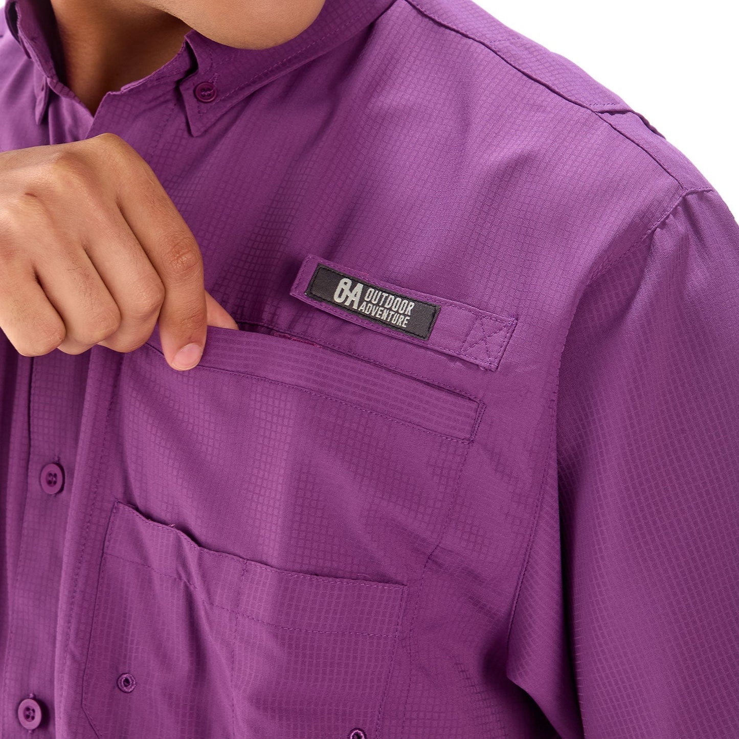 CAMISA HOMBRE SAMARA MANGA CORTA / OUTDOOR ADVENTURE - Morado