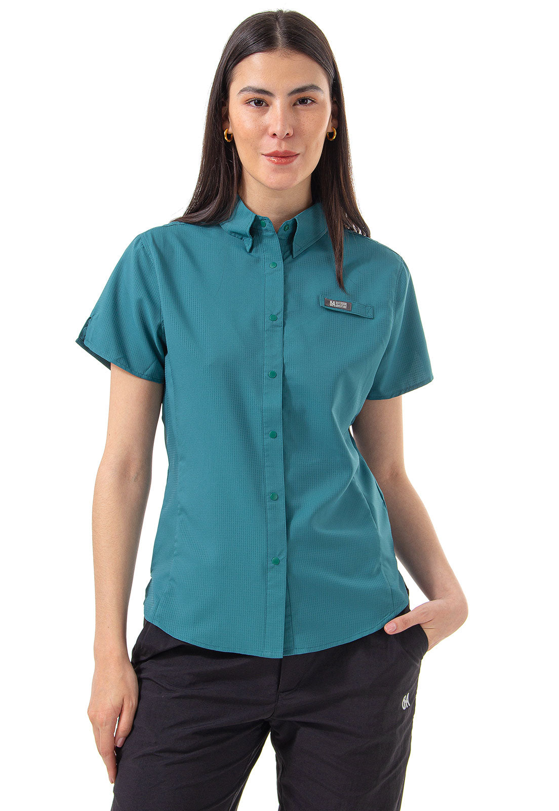 Camisa Manga Corta Mujer Samara Outdoor Adventure - Verde