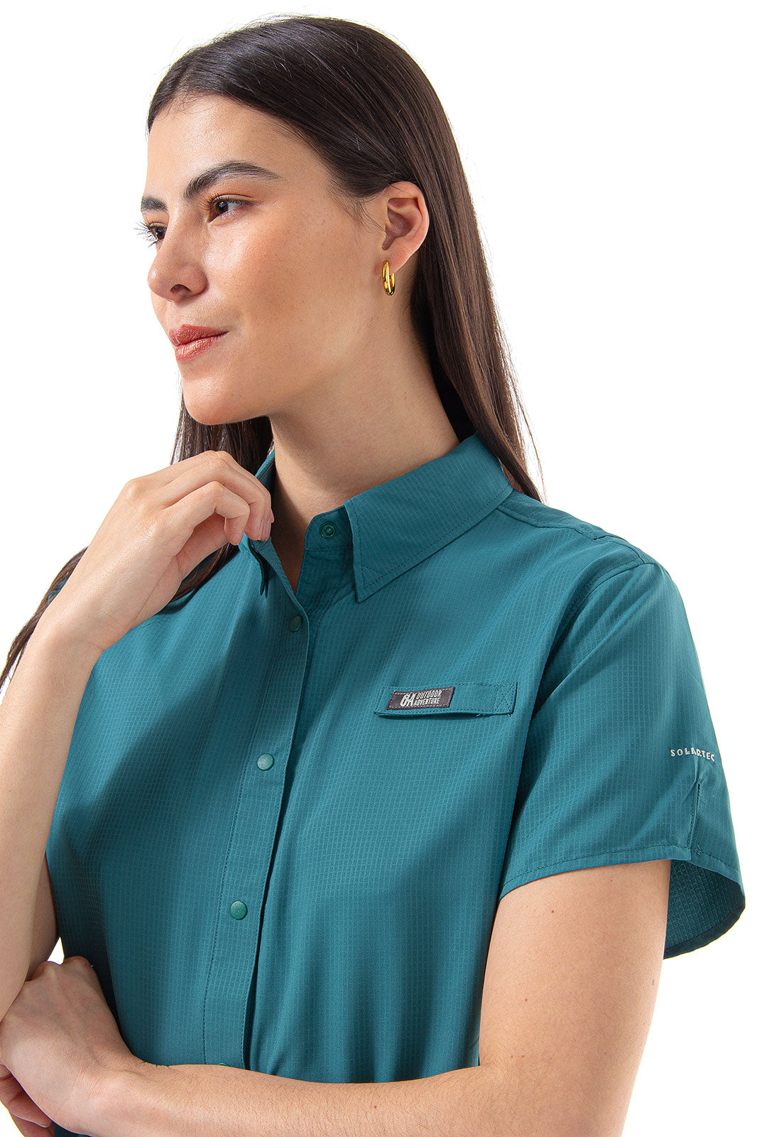 Camisa Manga Corta Mujer Samara Outdoor Adventure - Verde