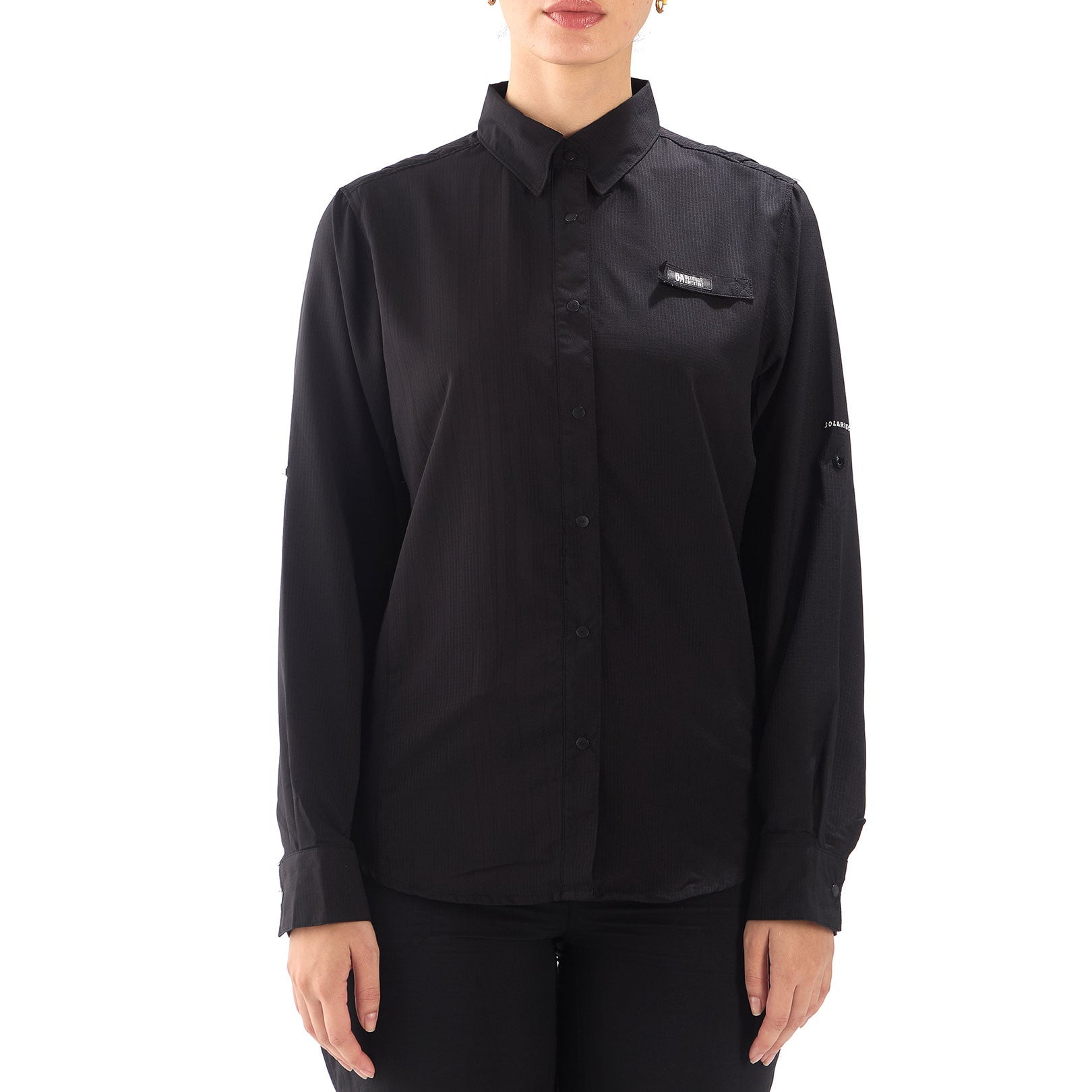 CAMISA MUJER SAMARA MANGA LARGA / OUTDOOR ADVENTURE#NEGRO