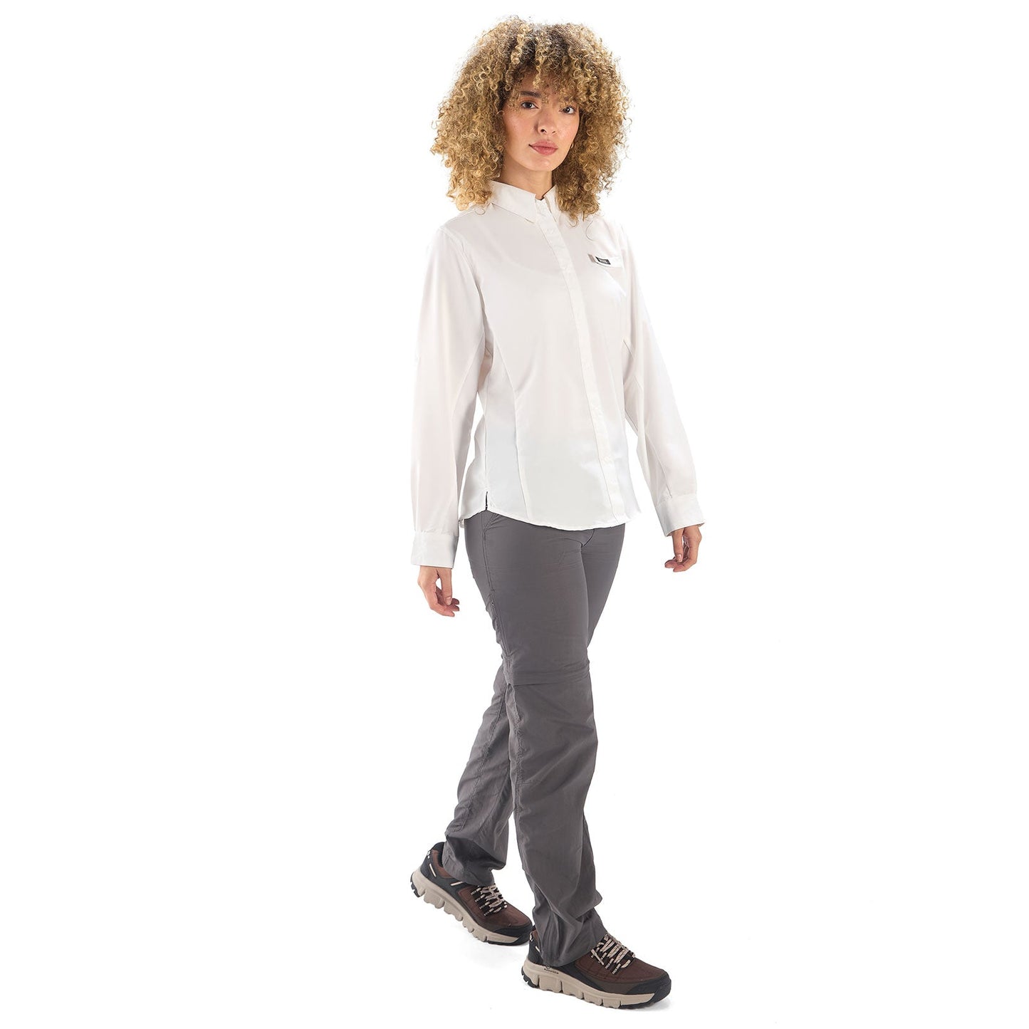 CAMISA MUJER SAMARA MANGA LARGA / OUTDOOR ADVENTURE#BLANCO