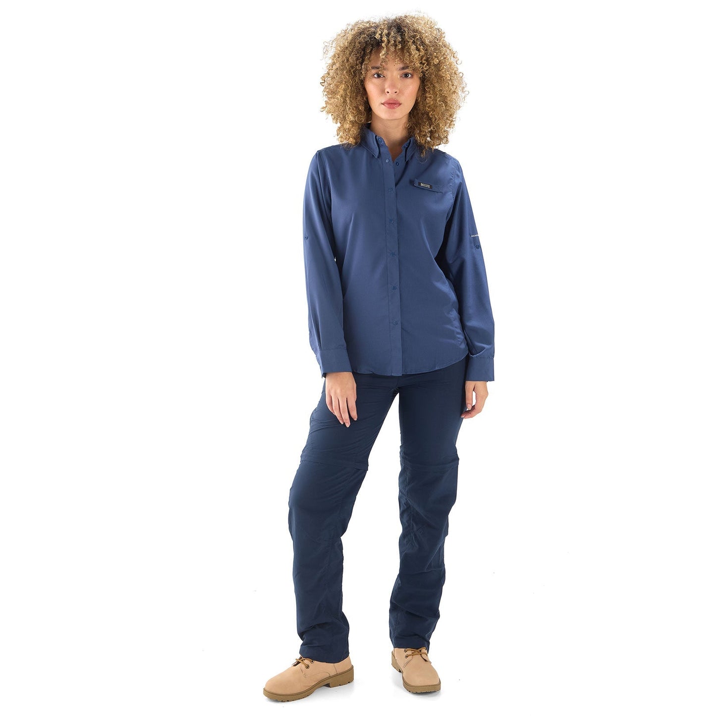 CAMISA MUJER SAMARA MANGA LARGA / OUTDOOR ADVENTURE#AZUL