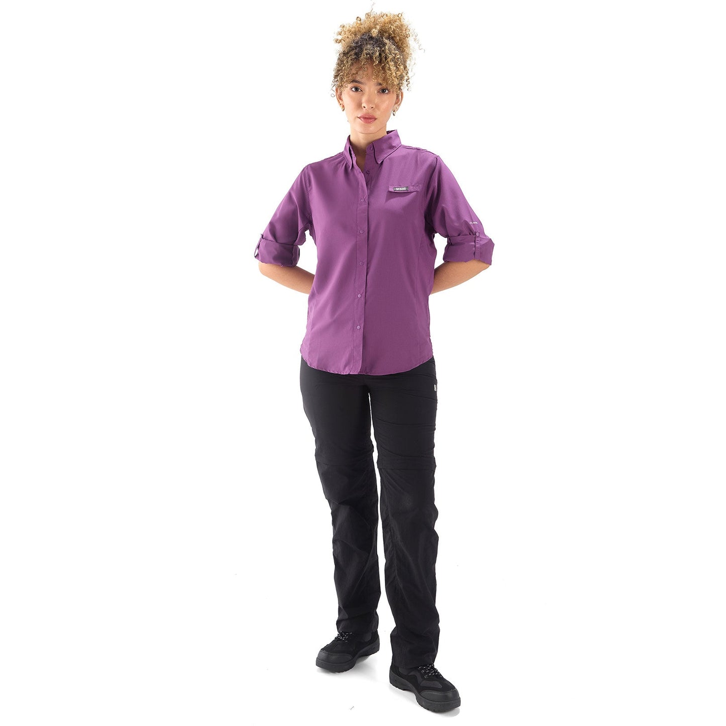 CAMISA MUJER SAMARA MANGA LARGA / OUTDOOR ADVENTURE#MORADO