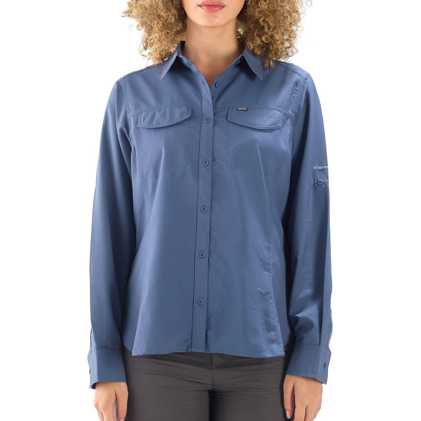 CAMISA MUJER OROSI MANGA LARGA / OUTDOOR ADVENTURE#AZUL