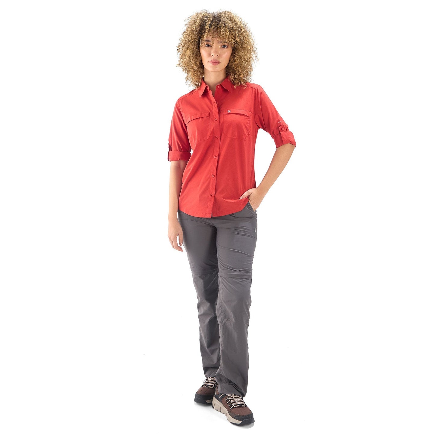 CAMISA MUJER CANAIMA MANGA LARGA / OUTDOOR ADVENTURE#ROJO