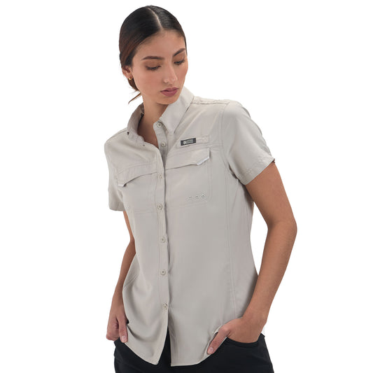 Camisa Manga Corta Mujer Roatan Outdoor Adventure - Beige