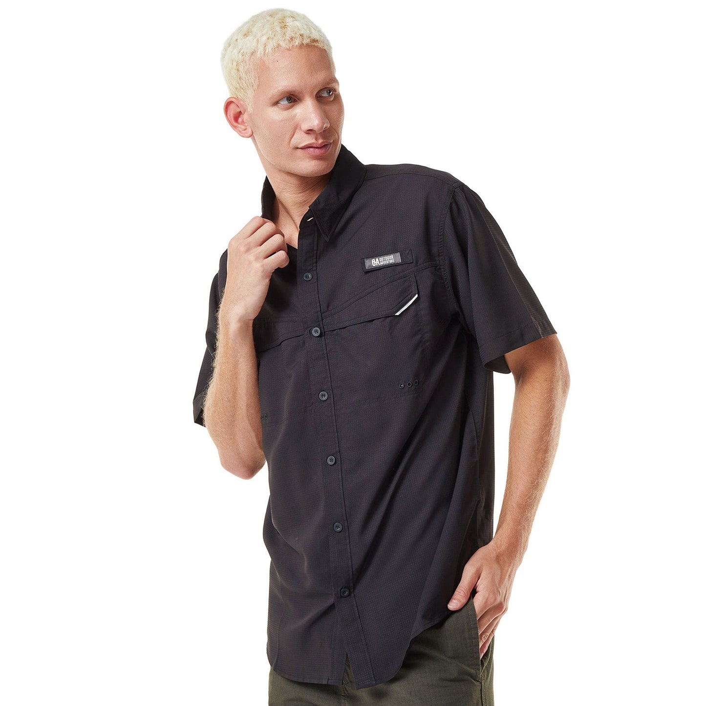 CAMISA HOMBRE MANGA CORTA ROATAN OUTDOOR ADVENTURE - Negro